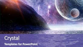  Presentation with outer space - PPT theme enhanced with outer space - there is another world background and a violet colored foreground