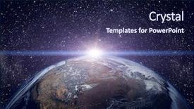  Presentation with cosmos - Beautiful slide set featuring outer space - view of the earth backdrop and a navy blue colored foreground