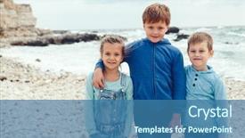  Presentation with autumn blue - Cool new PPT theme with blue and navy color backdrop and a  colored foreground