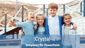  Presentation with navy blue - Colorful theme enhanced with girl clothes - group of fashion children wearing backdrop and a teal colored foreground