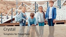  Presentation with navy blue - Amazing theme having blue and navy color backdrop and a coral colored foreground