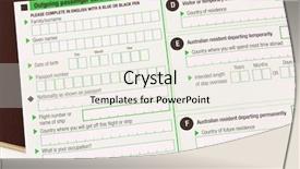  Presentation with australia - Colorful slides enhanced with outgoing passenger card on reddish backdrop and a sky blue colored foreground
