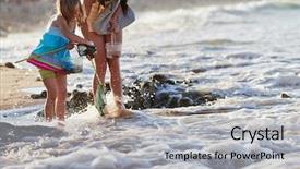  Presentation with annual day bonding - Colorful presentation theme enhanced with outing - mother and daughter spend backdrop and a light gray colored foreground