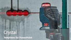  Presentation with outlet - Presentation theme with outlet installation with laser level background and a  colored foreground