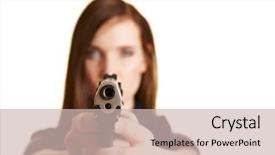  Presentation with outlet - Presentation featuring outlet of a pistol being background and a soft green colored foreground