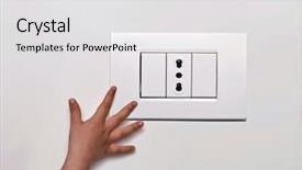  Presentation with outlet - Beautiful theme featuring outlet the danger of electricity backdrop and a  colored foreground