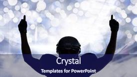  Presentation with american football - Beautiful PPT layouts featuring outline green - silhouette american football player backdrop and a navy blue colored foreground