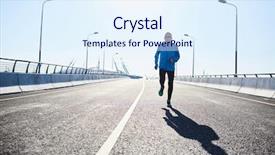  Presentation with active sludge - PPT layouts enhanced with outline of active sportsman running background and a sky blue colored foreground