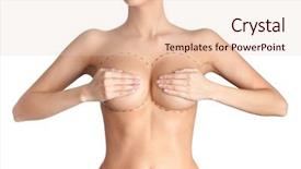  Presentation with correction - Colorful slides enhanced with outlined parts of breast plastic backdrop and a lemonade colored foreground