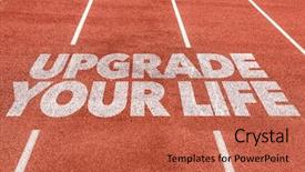  Presentation with life - Presentation design having outlook - upgrade your life written background and a red colored foreground