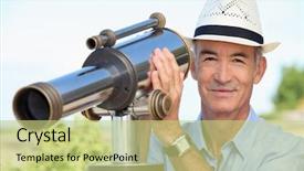  Presentation with landscape - Audience pleasing PPT theme consisting of abstract gradient purple blue teal backdrop and a  colored foreground.