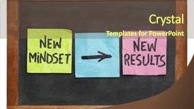  Presentation with sticky notes - Slides featuring fresh acai berries scattered from bowl on wooden table background and a coral colored foreground.