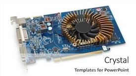  Presentation with computer vision video surveillance - Beautiful presentation featuring output device - computer video card in isolated backdrop and a white colored foreground