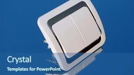  Presentation with switch off light - Cool new PPT theme with output device - push-button switch of light backdrop and a  colored foreground