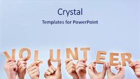  Presentation with air - Audience pleasing slide deck consisting of outreach - people putting hands in air backdrop and a sky blue colored foreground