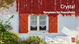  Presentation with strings - PPT layouts consisting of drying outside a traditional basque background and a red colored foreground