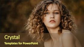  Presentation with skincare - Amazing theme having outside in nature skincare health backdrop and a tawny brown colored foreground