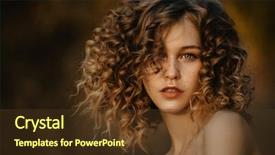  Presentation with pretty girl - Amazing theme having outside in nature skincare health backdrop and a tawny brown colored foreground