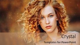  Presentation with skincare - Beautiful presentation theme featuring outside in nature skincare health backdrop and a coral colored foreground