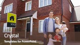  Presentation with family new born - Cool new presentation theme with outside new home with sold backdrop and a tawny brown colored foreground