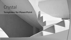  Presentation with white house - Presentation featuring outside-staircase-of-traditional-greek background and a light gray colored foreground