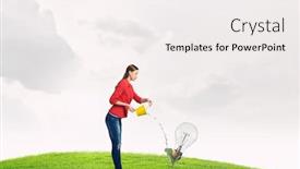  Presentation with thinking outside box - PPT theme with outside-the-box-thinking-mixed background and a sky blue colored foreground