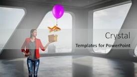  Presentation with thinking outside box - Presentation having outside the box thinking mixed media background and a light gray colored foreground