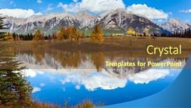  Presentation with mountain water - Cool new slides with outskirts-of-kenmore-three-sisters backdrop and a tawny brown colored foreground