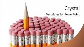  Presentation with history earth globe isolated white - Presentation with outstanding pencil isolated on white background and a  colored foreground