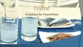  Presentation with seafood - Beautiful slides featuring ouzo-and-seafood-near backdrop and a cream colored foreground