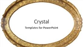  Presentation with picture frame - Amazing PPT layouts having oval - golden picture frame isolated backdrop and a white colored foreground