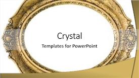  Presentation with frame - Presentation having oval - old gilded golden wooden frame background and a white colored foreground