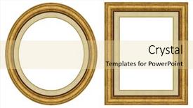  Presentation with gold frame - Colorful presentation enhanced with oval and rectangular gold picture backdrop and a blonde colored foreground