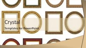  Presentation with gold frame - Theme enhanced with oval and rectangular gold picture background and a lemonade colored foreground