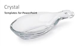  Presentation with sauce - Presentation theme enhanced with oval-glass-sauce-dipping-cup background and a white colored foreground