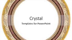  Presentation with gold frame - Colorful slide deck enhanced with oval-gold-picture-frame backdrop and a white colored foreground