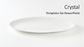  Presentation with plain clear navy blue blue and white cloudy - Audience pleasing presentation theme consisting of oval plain white serving plate backdrop and a white colored foreground