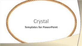  Presentation with rope line design in - Presentation theme featuring oval-rope-frame-endless-rope background and a white colored foreground