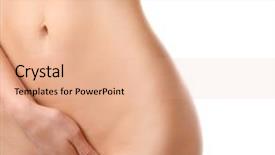  Presentation with ovary - Cool new theme with ovary - beautiful naked woman on white backdrop and a coral colored foreground