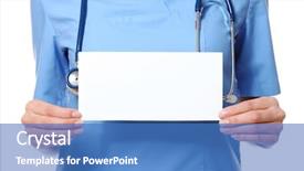  Presentation with ovary - Colorful presentation theme enhanced with ovary - close up view of doctor backdrop and a teal colored foreground