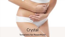  Presentation with abdominal - PPT theme featuring ovary - close up view of young background and a lemonade colored foreground