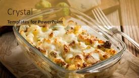  Presentation with brussel - Presentation featuring oven-brussel-sprout-and-cauliflower background and a gold colored foreground