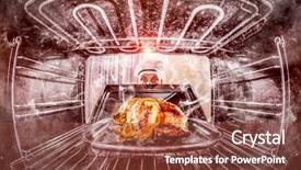  Presentation with cook chef - Slide deck featuring oven cook perplexed and angry background and a tawny brown colored foreground