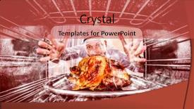  Presentation with cook chef - Presentation enhanced with oven cook perplexed and angry background and a red colored foreground