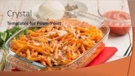  Presentation with pasta sauce - Slide set featuring oven-pasta-with-tomato-sauce background and a lemonade colored foreground