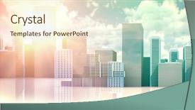  Presentation with animation - Amazing presentation having overcast against blue sky backdrop and a  colored foreground