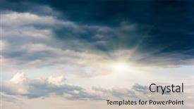  Presentation with jesus christ dark sky - Audience pleasing slide deck consisting of overcast sky before storm dark backdrop and a lemonade colored foreground