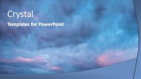  Presentation with pink sky - Presentation theme having overcast-sky-with-pink-clouds background and a  colored foreground