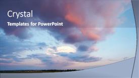  Presentation with pink sky - Theme enhanced with overcast-sky-with-pink-clouds background and a  colored foreground