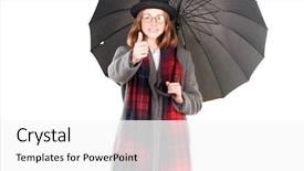  Presentation with teenage girl - Audience pleasing slide deck consisting of overcoats - portrait of teenage hispter girl backdrop and a  colored foreground